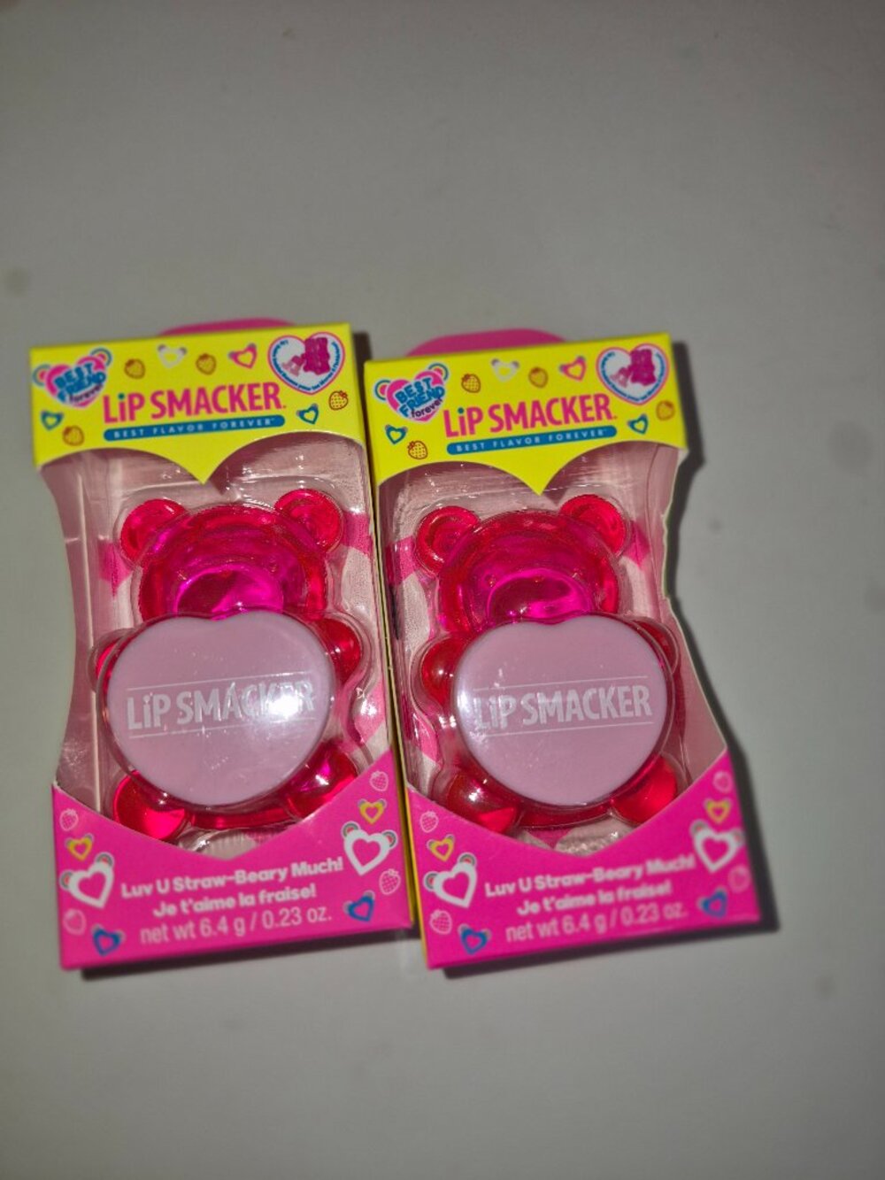 Lip Smacker Best Flavor Forever pink Strawberry Mochi Lip Balm Duo NEW sealed